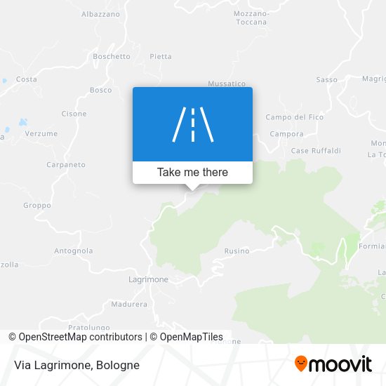 Via Lagrimone map
