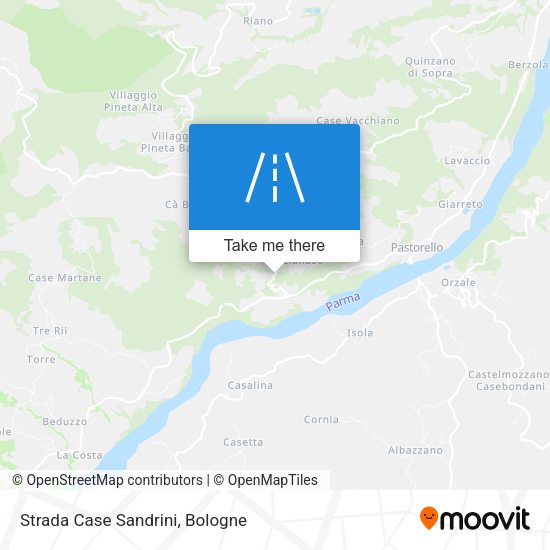 Strada Case Sandrini map
