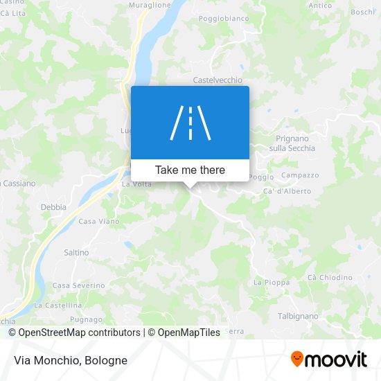 Via Monchio map