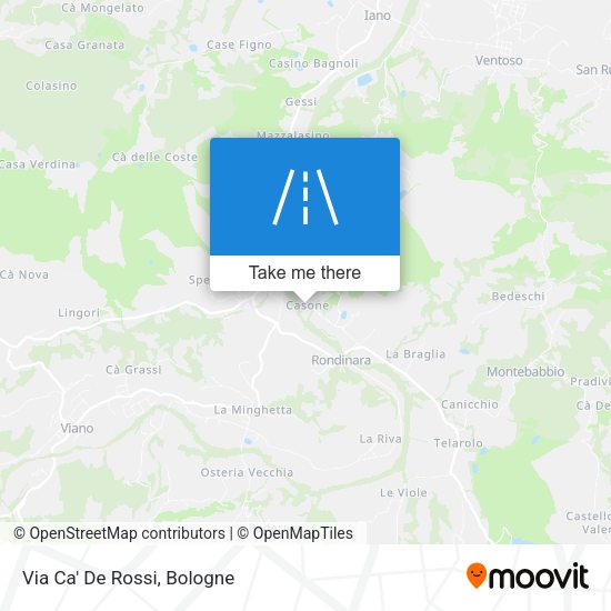 Via Ca' De Rossi map