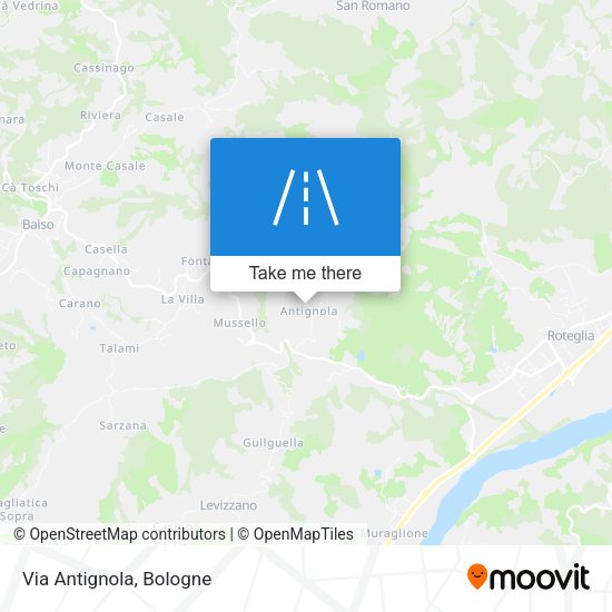 Via Antignola map