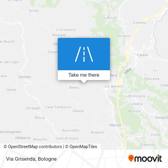 Via Grisenda map