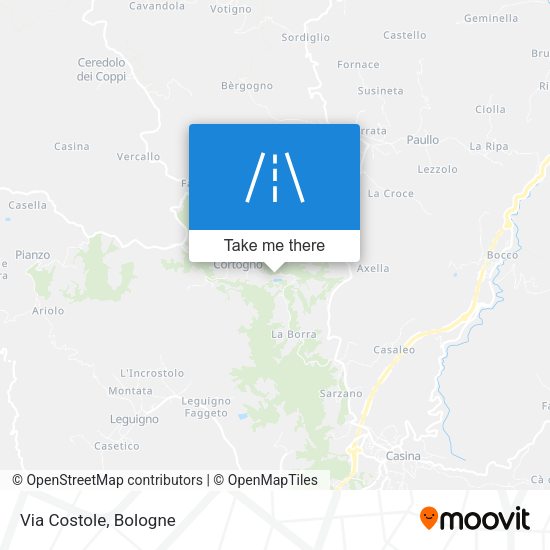 Via Costole map