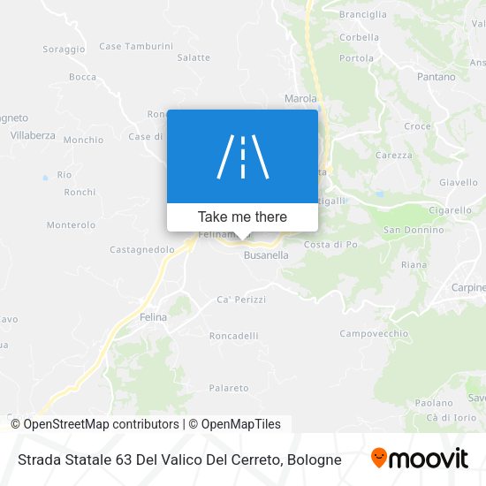Strada Statale 63 Del Valico Del Cerreto map