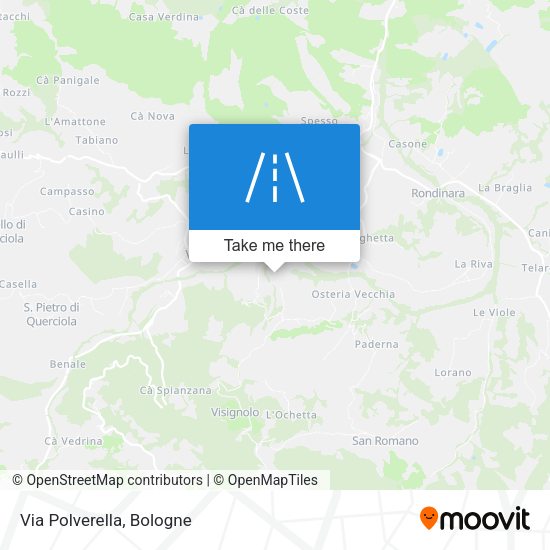 Via Polverella map