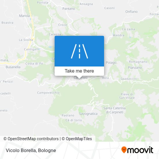 Vicolo Borella map