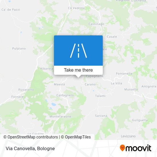 Via Canovella map