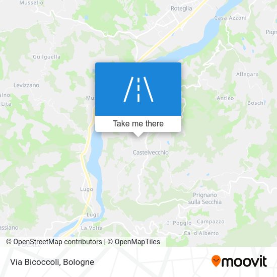 Via Bicoccoli map