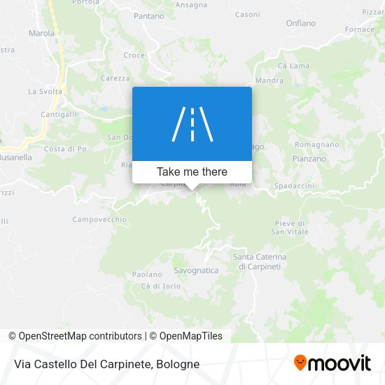 Via Castello Del Carpinete map