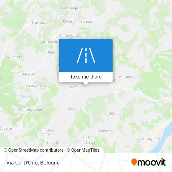 Via Ca' D'Orio map