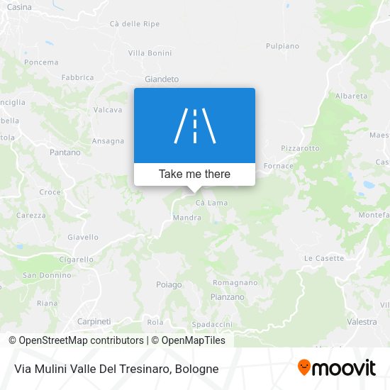 Via Mulini Valle Del Tresinaro map