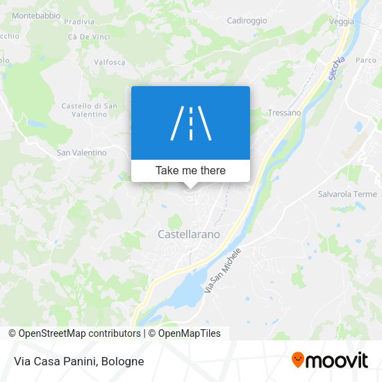 Via Casa Panini map