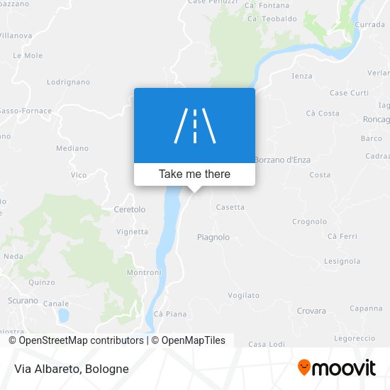 Via Albareto map