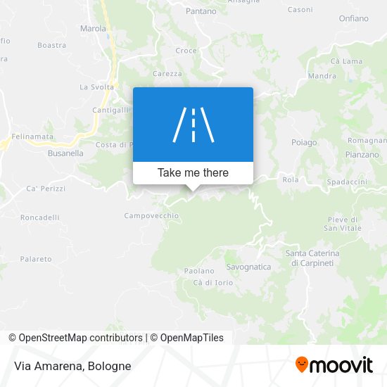 Via Amarena map