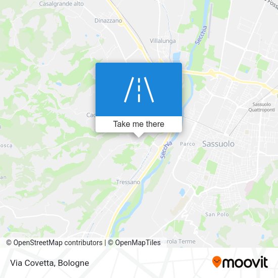 Via Covetta map