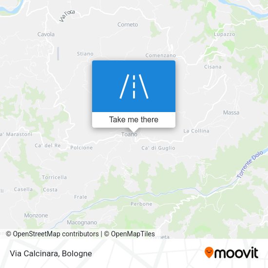 Via Calcinara map