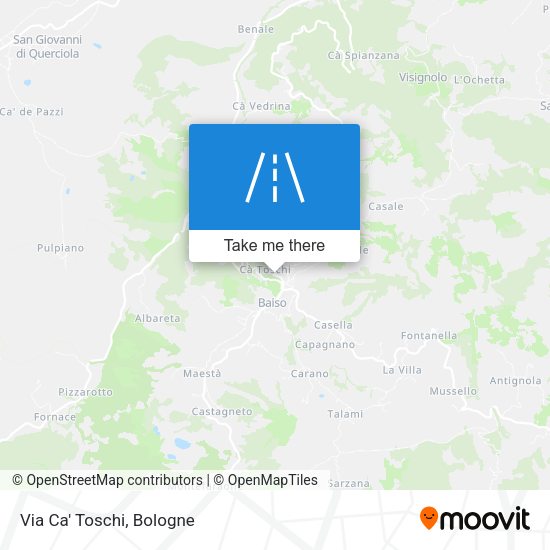 Via Ca' Toschi map