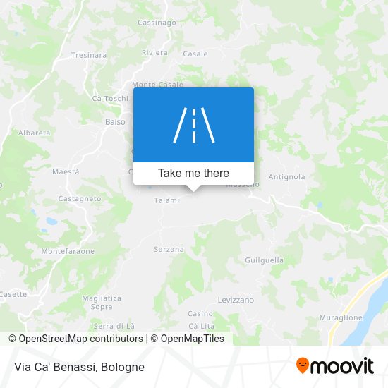 Via Ca' Benassi map