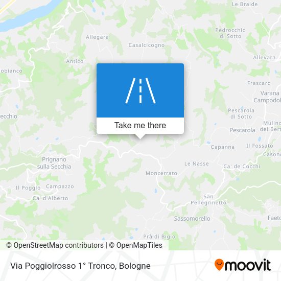 Via Poggiolrosso 1° Tronco map