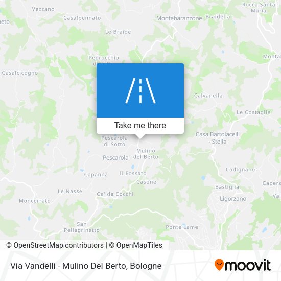 Via Vandelli - Mulino Del Berto map