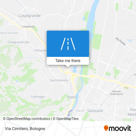 Via Cimitero map