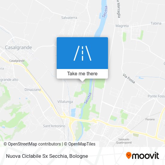 Nuova Ciclabile Sx Secchia map