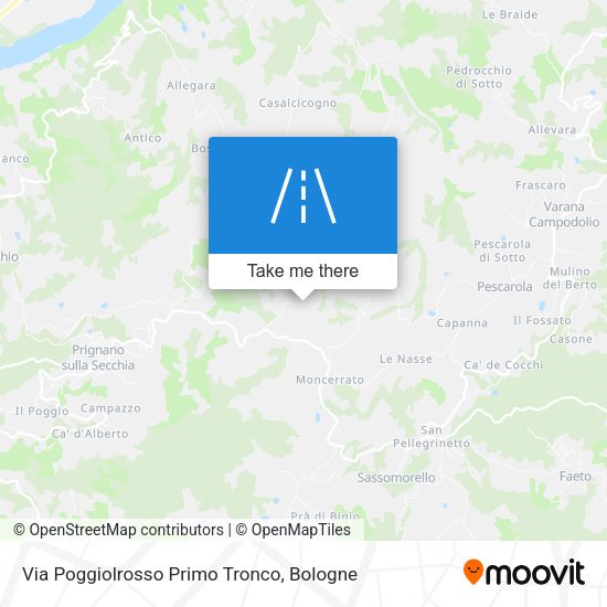Via Poggiolrosso Primo Tronco map