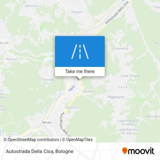 Autostrada Della Cisa map
