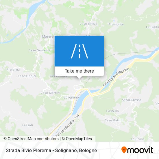 Strada Bivio Plererna - Solignano map