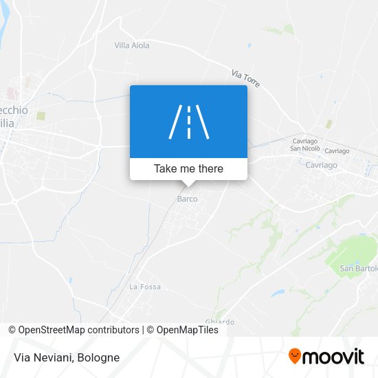 Via Neviani map