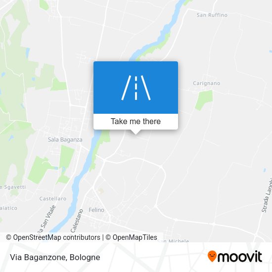 Via Baganzone map