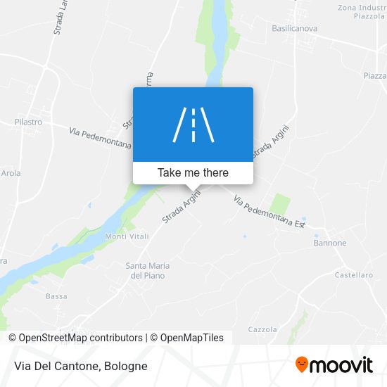 Via Del Cantone map