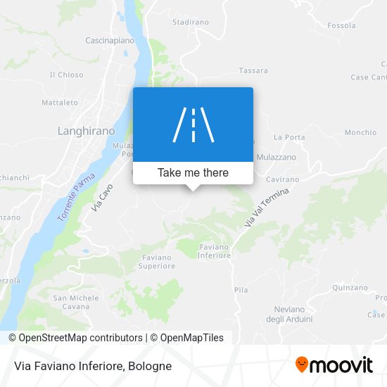 Via Faviano Inferiore map