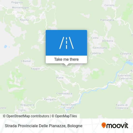 Strada Provinciale Delle Pianazze map
