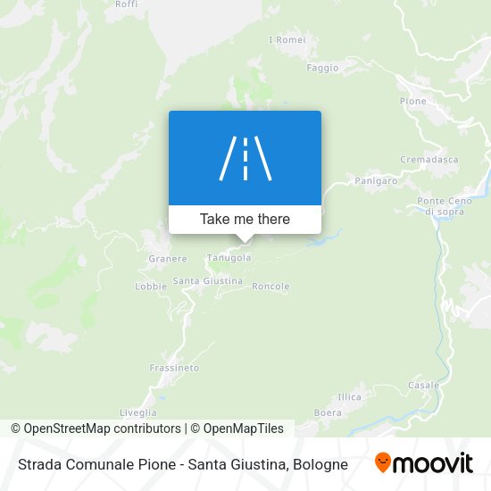 Strada Comunale Pione - Santa Giustina map