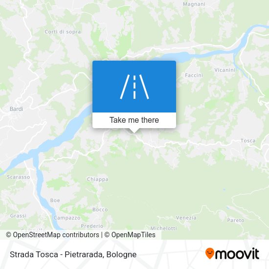 Strada Tosca - Pietrarada map