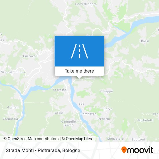 Strada Monti - Pietrarada map
