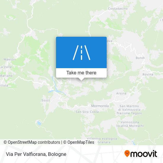 Via Per Valfiorana map