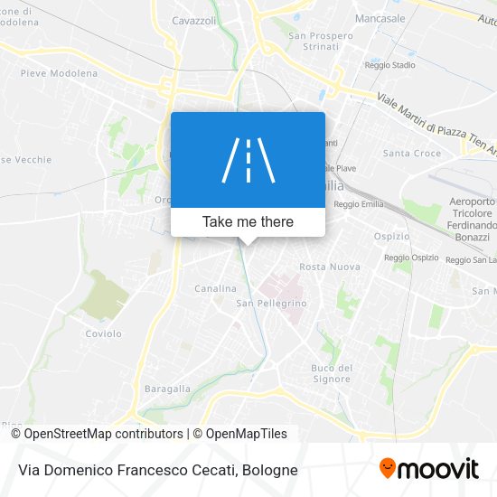 Via Domenico Francesco Cecati map