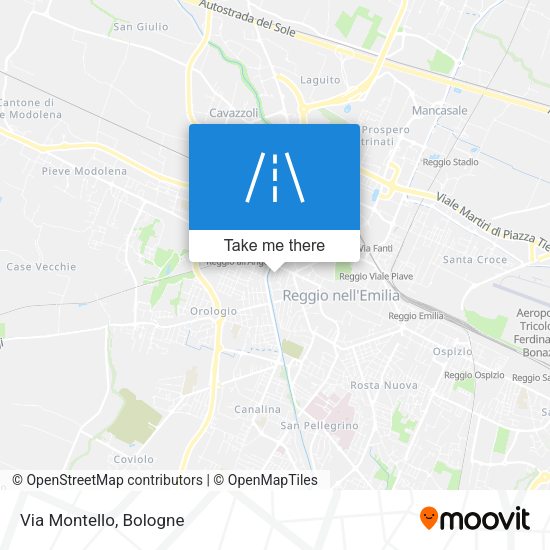 Via Montello map