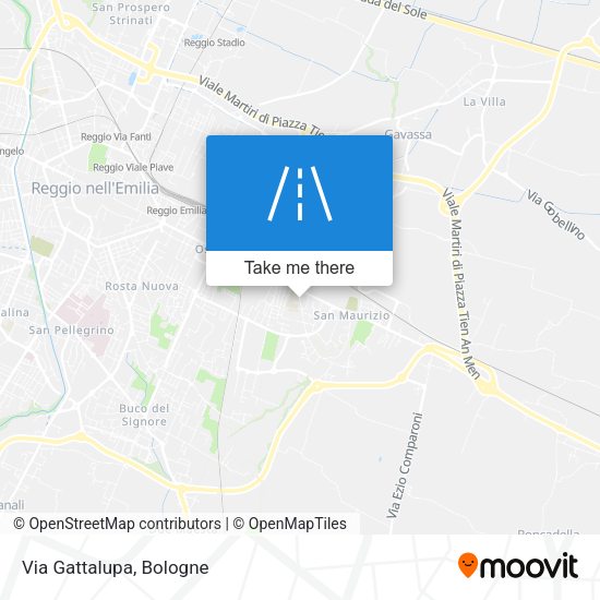 Via Gattalupa map
