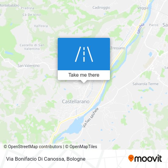 Via Bonifacio Di Canossa map
