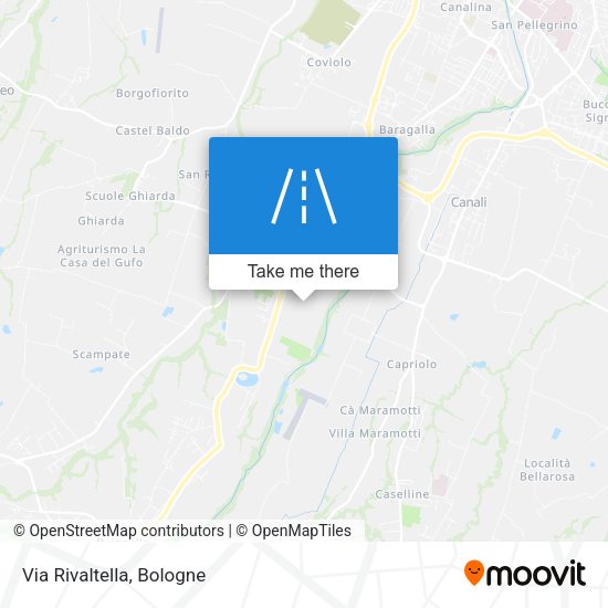 Via Rivaltella map