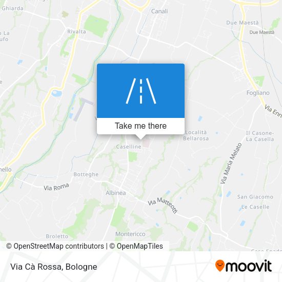 Via Cà Rossa map