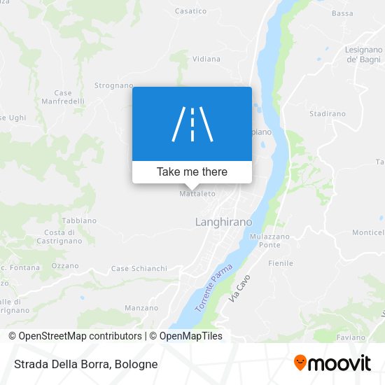 Strada Della Borra map