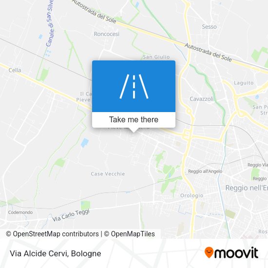 Via Alcide Cervi map
