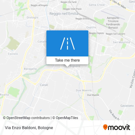 Via Enzo Baldoni map