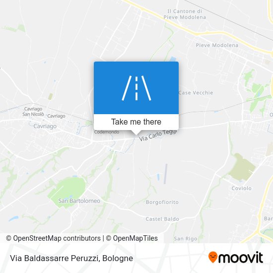 Via Baldassarre Peruzzi map