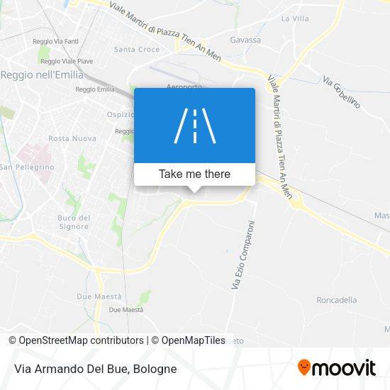 Via Armando Del Bue map