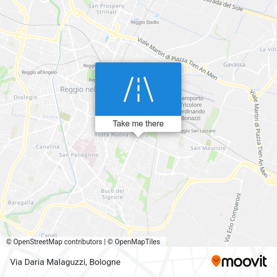 Via Daria Malaguzzi map
